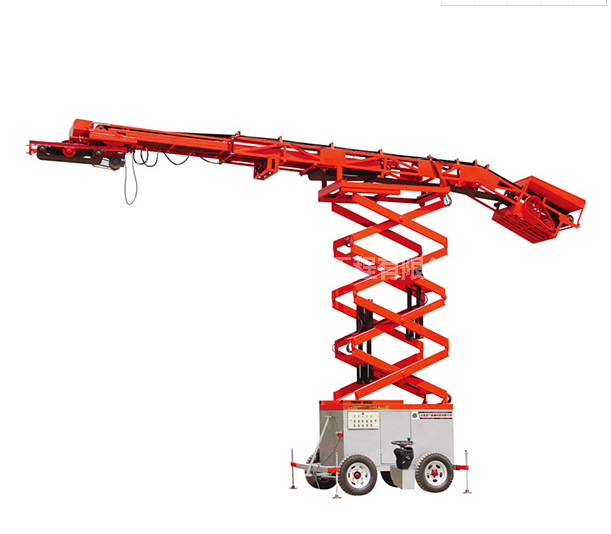 液压补仓抛粮移动式皮带输送机Mobile hydraulic lifting and filling belt conveyor with grain throwing machine